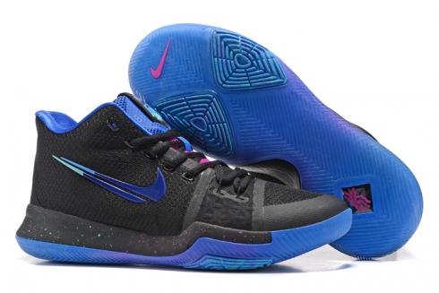 Nike Zoom Kyrie III 3 Men Basketball Shoes Black Royal Blue