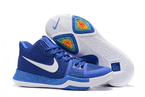 Nike Zoom Kyrie III 3 Men Basketball Shoes Royal Blue White