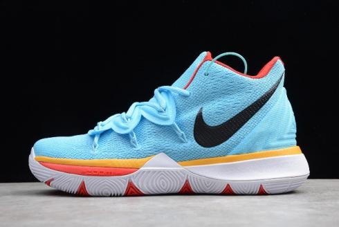 2019 Nike Kyrie 5 EP Sky Blue Orange Red AO2919 403