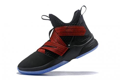 Nike LeBron Soldier 12 Red Straps Black Red AO2609 003