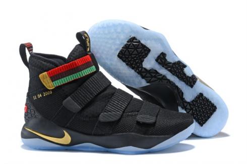 Nike Zoom Lebron Soldier XI 11 Black Red Green Gold 897647-901