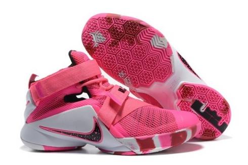 Nike Zoom Lebron Soldier IX Men Basketball Breast Cancer Awareness Shoes 749417-601