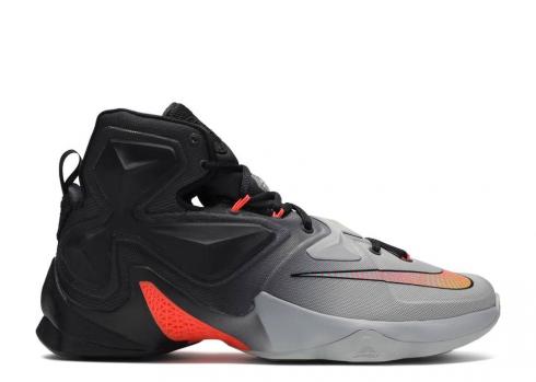 Nike Lebron 13 On Court Grey Bright Black Crimson Wolf Cool 807219-060