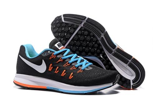 Nike Air Zoom Pegasus 33 Men Running Shoes Black Orange Blue White 831352
