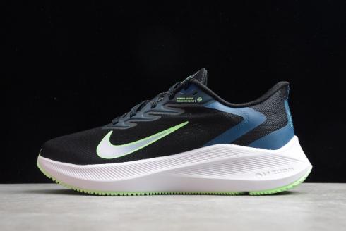2020 Nike Zoom Winflo 7 Black Valerian Blue Vapor Green CJ0291 004