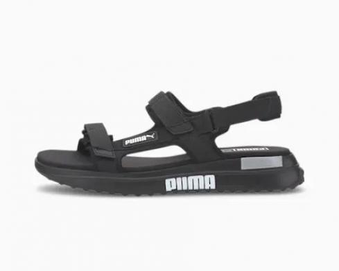 Puma Future Rider Sandal Black White Mens Shoes 372318-01