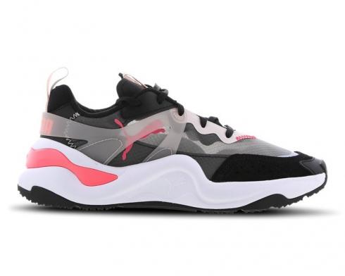 Puma Rise Black Grey Red Womens Casual Shoes 371777-06