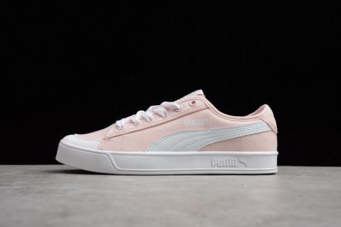 Puma Smash V2 VULC CV Casual Canvas Sneakers Pink White 365968-05