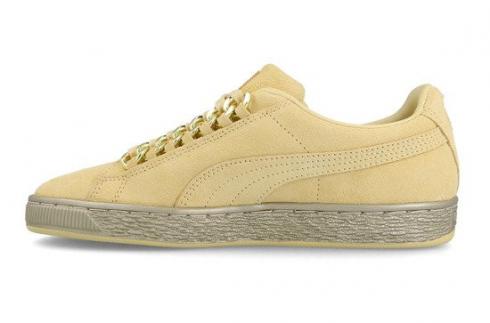 Puma Suede Classic X Chain Sneakers Reed Yellow Gold Mens Shoes 367391-02