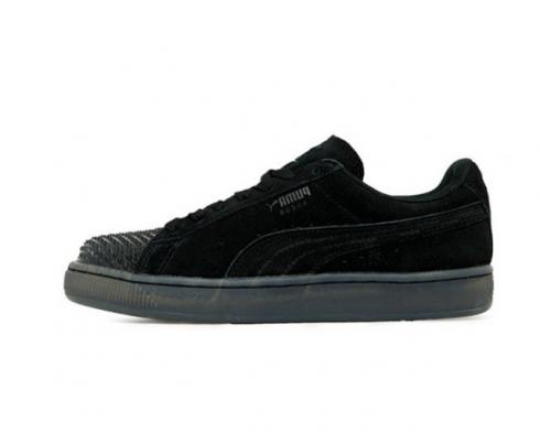 Puma Suede Jelly Spiked Black Lace Up Casual Sneakers 365859-01