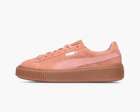Puma Suede Platform Rihanna Gum Animal Pink Brown Womens Shoes 365109-02