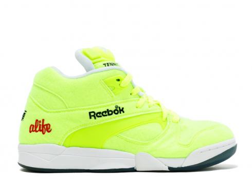 Reebok Court Victory Pump Felt Alife Ball Out Black Ice Yellow Red M49793