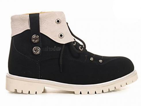 Black White Timberland 6-inch Premium Scuff Proof Boots Mens