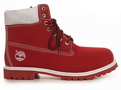 Mens Timberland 6-inch Premium Boots Red White