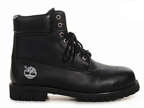 Mens Timberland 6 Inch Boots Black Smooth