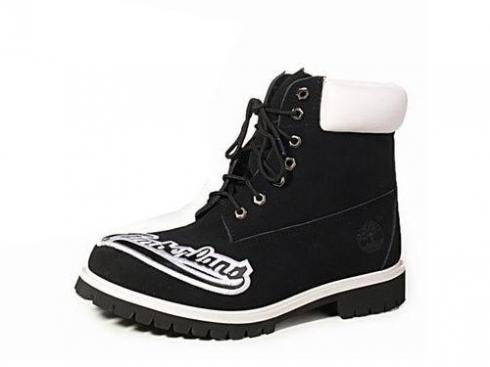 Mens Timberland Custom 6-inch Boots Black White