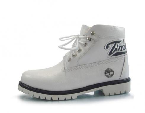 Mens Timberland Custom 6-inch Boots White Black