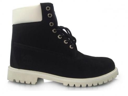 Timberland Mens 6-inch Basic Boots Black White