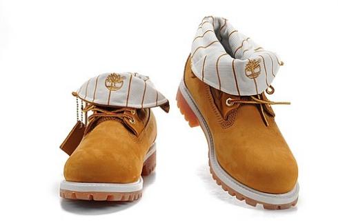 Timberland Roll-top Boots For Women White Wheat