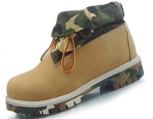 Timberland Roll-top Boots Mens Wheat Army Green