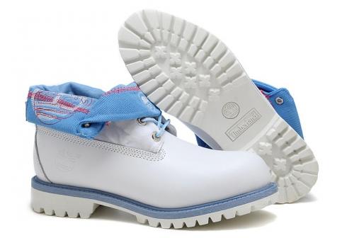 Timberland Roll-top Boots Mens White Blue