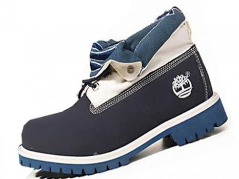 Timberland Roll Top Boots Mens Blue White