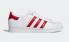 Adidas Superstar Velcro White Red Running Shoes FY3117