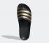 Adidas Adilette Aqua Slides Core Black Gold Metallic EG1758