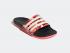 Adidas Adilette Comfort Slides Core Black Linen Signal Pink FW7256