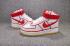 Nike Air Force 1 High 07 LV8 Sail Gym Red Black Mens Shoes 806403-101