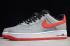 2019 Nike Air Force 1 Reflect Silver University Red Black White 488298 072
