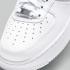 Nike Air Force 1 07 Low White Grey Metallic Silver Shoes DD6629-100