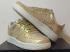Nike Air Force 1 '07 Lv8 Trainers In Gold Snakeskin Metallic 718152-701