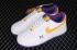 Nike Air Force 1 07 White Purple Yellow Shoes 315122-113