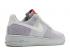 Nike Air Force 1 Crater Flyknit Gs Wolf Grey Platinum Gym Pure White Red DH3375-002