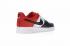 Nike Air Force 1 Low 07 LV8 Black Toe White Red Mens Shoes 823511-603
