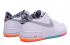 Nike Air Force 1 Low GS White Rainbow Trainers Shoes 596728-100