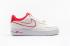 Nike Air Force 1 Low Lux White Red Womens Shoes 898889-101