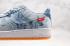 Nike Air Force 1 Low Washed Denim Blue Gum Red DB1964-003