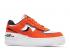 Nike Womens Air Force 1 Shadow Cracked Leather Rush Orange Ice Black White Guava DQ8586-800