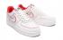 Wmns Nike Air Force 1 Low White Orang Red Casual Shoes AO2518-116
