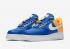 Wmns Nike Air Force 1 Low White Yellow Blue AA0287-401