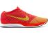 Nike Force 1 Low Flyknit Racer Bright Crimson Volt Running Shoes 526628-601