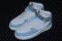 Nike Air Force 1 07 Mid Light Grey Blue White Shoes AL6896-559