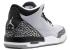 Air Jordan 3 Retro Bg Wolf Grey Silver Black Metallic 398614-004