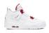 Air Jordan 4 Retro GS University Red White Metallic Silver Pack Kids Shoes 408452-112