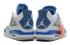 Nike Air Jordan Retro 4 IV White Military Blue Basketball Shoes 308497-105