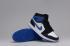 Nike Air Jordan I 1 Retro High Shoes Leather White Black Blue 716371 040