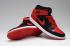 Nike Air Jordan I 1 Retro Mens Shoes Leather Black Red White 555088 023