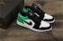 Air Jordan 1 Low White Black Green Mens Basketball Shoes 553558-129